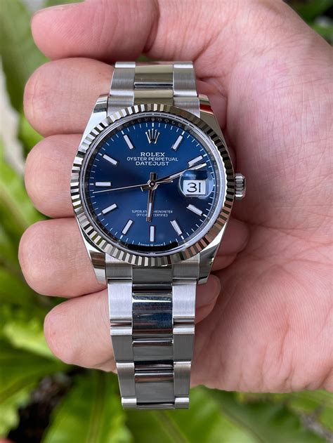 weight rolex datejust blue dial 36mm|rolex datejust 36mm price.